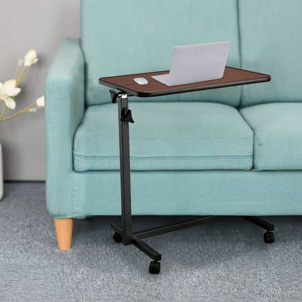 Color : Black, Size : 80x50cm Qgg Overbed Table Days Overbed Table Mobile Laptop Computer Stand Desk Cart Tray Side Table for Bed Sofa 